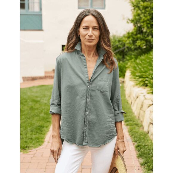 Frank & Eileen Thyme Denim Barry Tailored Button Up Shirt Women's Size Small - Picture 1 of 8